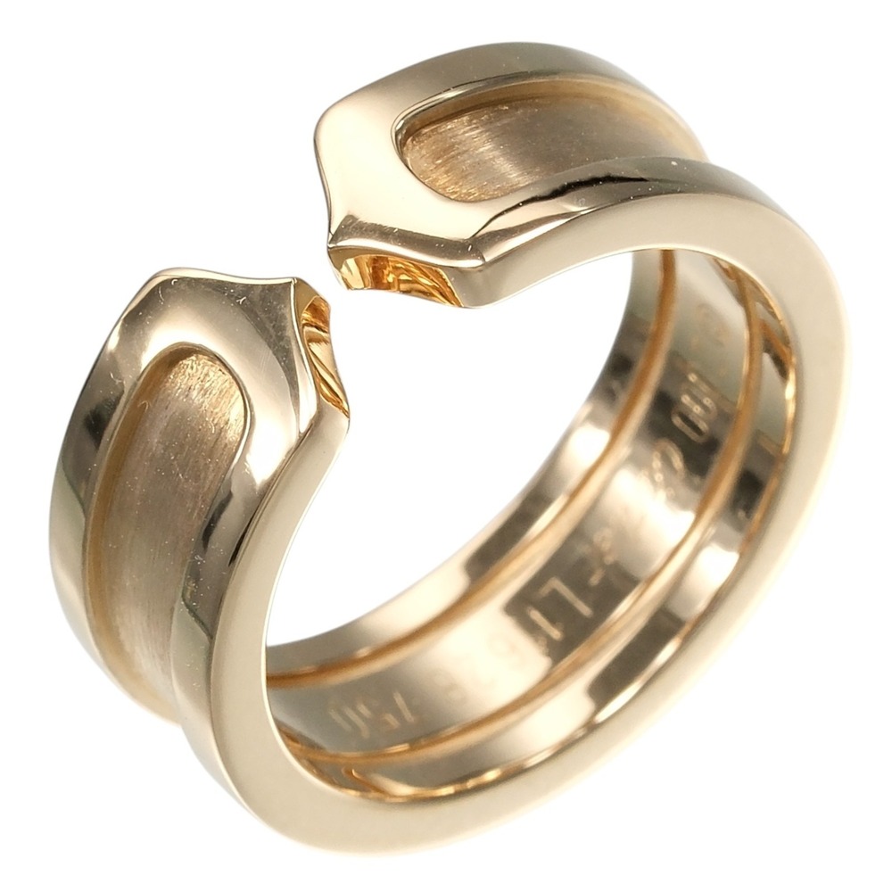 Cartier 2C Ring, Size 7, 18K Yellow Gold, Approx. 7.13g